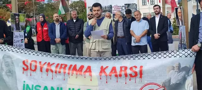 Tekirdağ'da İsrail'in Gazze'ye yönelik saldırıları protesto edildi