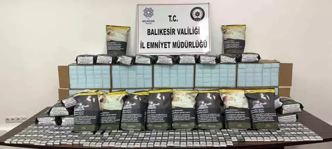 Balıkesir'de Kaçak Tütün Operasyonu: 100 Bin Boş Makaron Ele Geçirildi