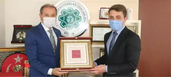 Bozkır Kaymakamı Akın'dan, Konya Esnaf ve Sanatkarlar Adaları Birliğine ziyaret