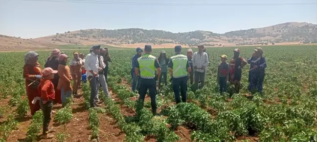 Gaziantep'te mevsimlik tarım işçilerine trafik eğitimi verildi