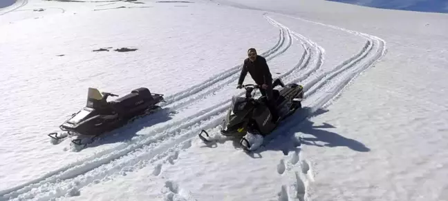 Doğa Tutkunları Kadırga Yaylası'nda Kar Motorlarıyla Turladı