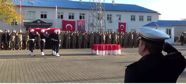 Atış eğitimi sırasında şehit olan polis için tören düzenlendi