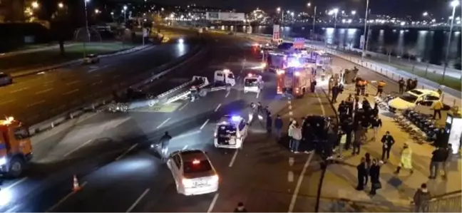 Fatih'te zincirleme trafik kazası: 6 yaralı (1)