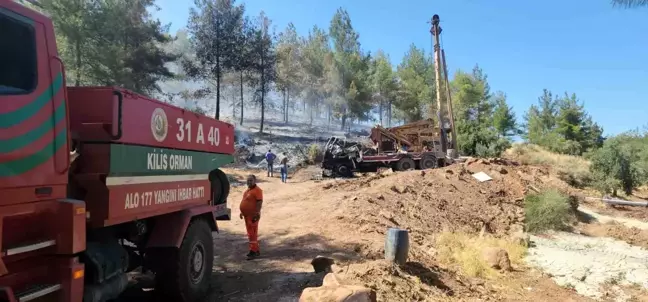 Hatay'da sondaj aracında başlayan yangın kontrol altına alındı