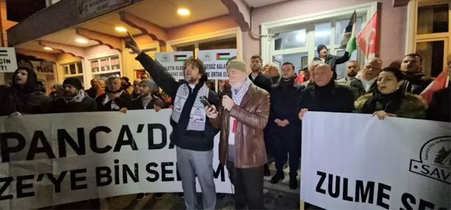 Sapanca'da Filistin'e destek yürüyüşü yapıldı