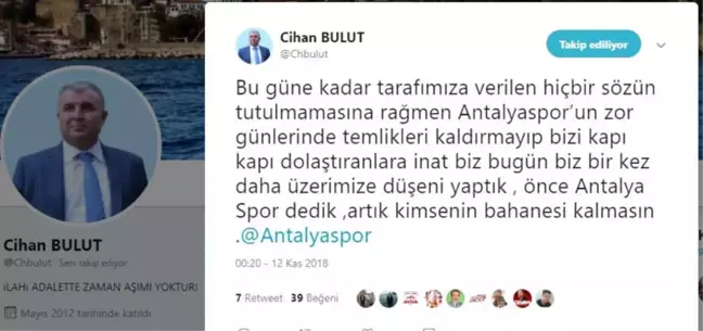 Antalyaspor'da 'Temlik' Krizi