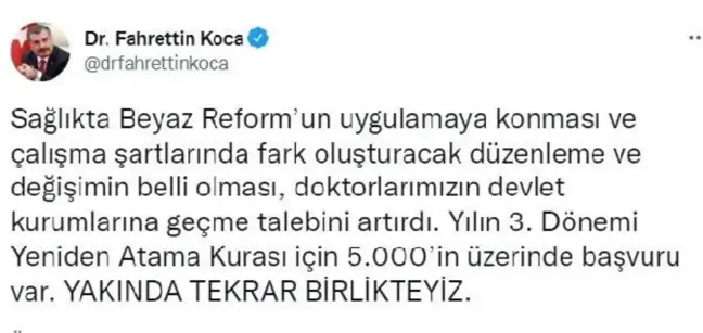 13 bin 163 doktorun DHY tercih süreci başladı (2)