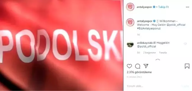 Podolski, Antalyaspor'da 11 numaralı formayı giyecek