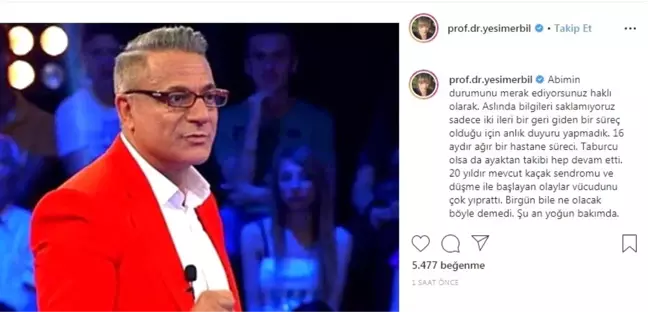 Mehmet Ali Erbil'in sağlık durumu ile ilgili kardeşinden açıklama