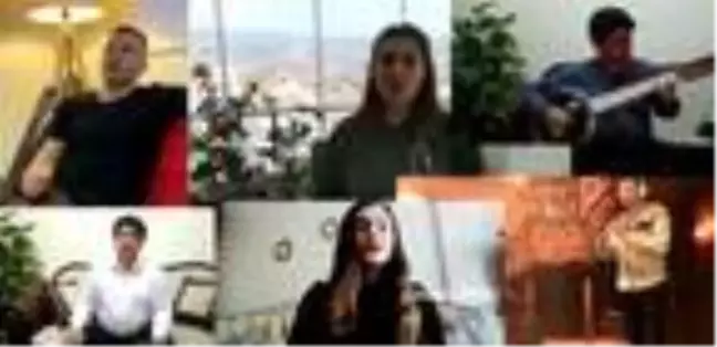 Liselilerden Esat Kabaklı ile 'evde kal' klibi