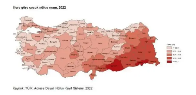Türkiye nüfusunun yüzde 26,5'i çocuk