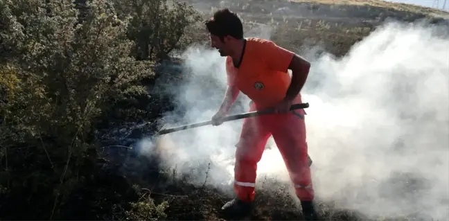 Buğday tarlasında yangın
