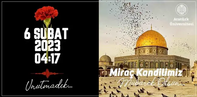 Rektör Çomaklı'dan Kahramanmaraş Depremi ve Miraç Kandili Mesajı