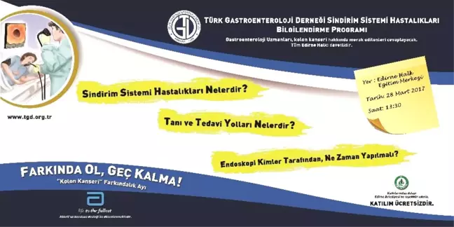Tgd, 'Sindirim Sistemi Hastalıkları Bilgilendirme Programı'na Başlıyor
