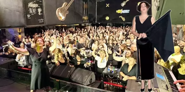 Nazan Öncel, konserinde Filistin'e destek verdi