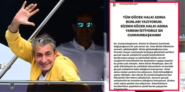 Erkan Petekkaya'dan Göcek'teki Yasa Dışı Olaylara İlişkin Çağrı