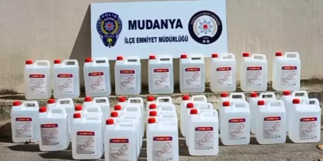 Bursa'da Sahte İçki Üretiminde 260 Litre Etil Alkol Ele Geçirildi