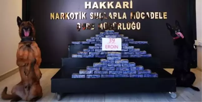 Yüksekova'da durdurulan araçta 'Tipi' ve 'Pars', 39 kilo eroin buldu