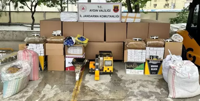 Aydın'da Jandarma Baskınında 685 Bin Makaron Ele Geçirildi