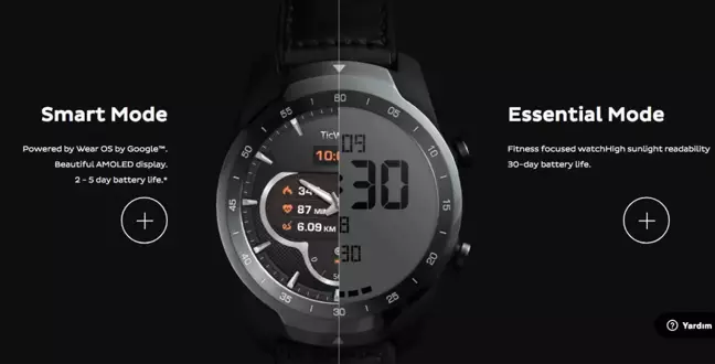 Ticwatch Pro, Bu 250 Dolarlık Akıllı Saat 1 Aylık Pil Ömrü Sunuyor
