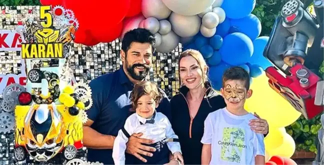 Fahriye Evcen ve Burak Özçivit'in oğulları Karan'ın Transformers temalı doğum günü partisi