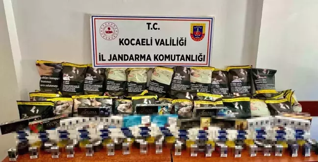 Kocaeli'de yapılan operasyonda kaçak eşyalar ele geçirildi