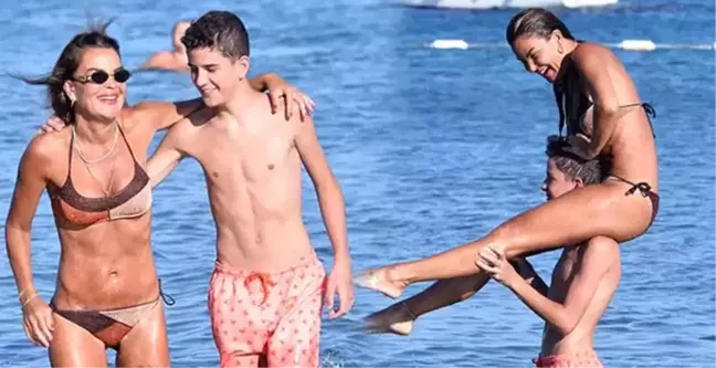 Özlem Yıldız ve Oğlu Demir Bodrum'da Tatilde