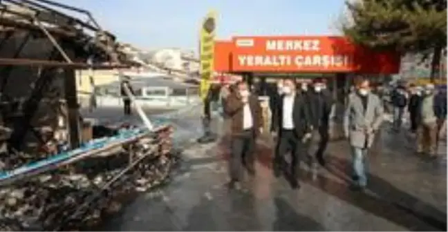 Sincan'da yangın: 9 iş yeri hasar gördü