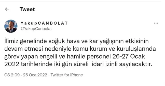 Son dakika haberleri! Bursa Valiliğin'den 2 gün personel izni kararı