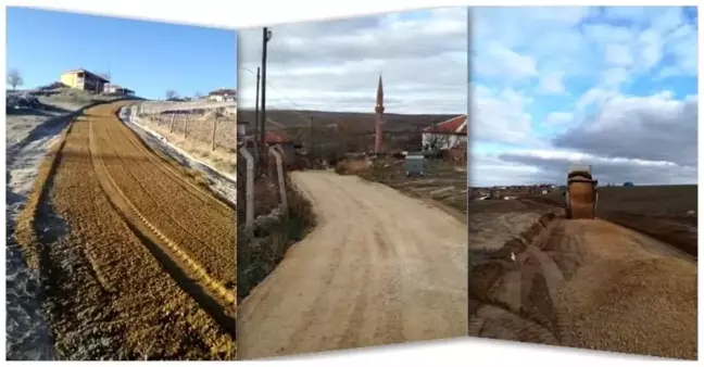 Kırşehir'de yol yapım çalışmaları