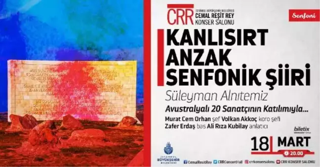 Çanakkale Zaferi ve şehitleri 107'nci yılında senfonik konserle anılacak