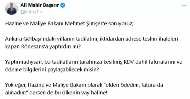 Bakan Şimşek'in evindeki tadilat iddialarına yanıt