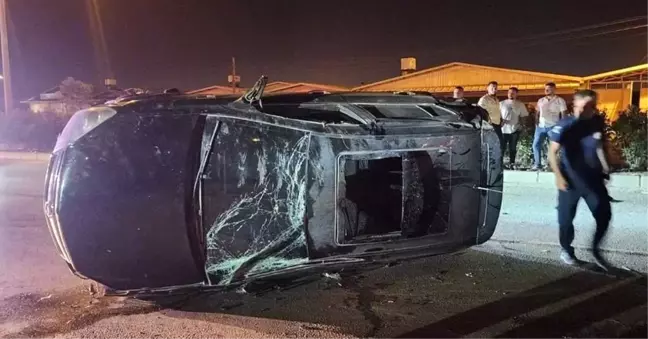 Hatay'da takla atan otomobilin sürücüsü yaralandı