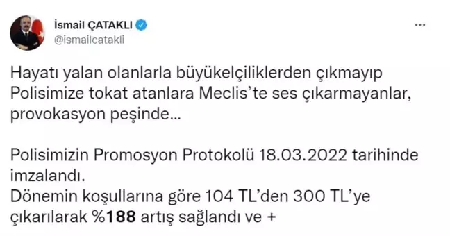 İçişleri Bakan Yardımcısı Çataklı'dan polis promosyonu protokolü hakkındaki iddialarla ilgili açıklama