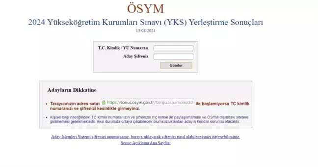 ÖSYM neden girilmiyor? ÖSYM sitesine neden giremiyorum? YKS yerleştirme sonucuna nasıl bakılır?