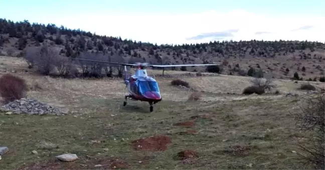 Seydişehir'de Dağda Düşen Kişi Ambulans Helikopterle Hastaneye Kaldırıldı