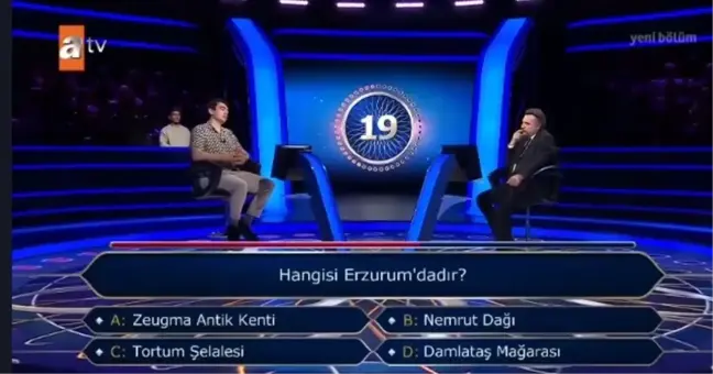 Hangisi Erzurum'dadır? Zeugma Antik Kenti Erzurum'da mı, Nemrut Dağı Erzurum'da mı, Tortum Şelalesi Erzurum'da mı, Damlataş Mağarası Erzurum'da mı?