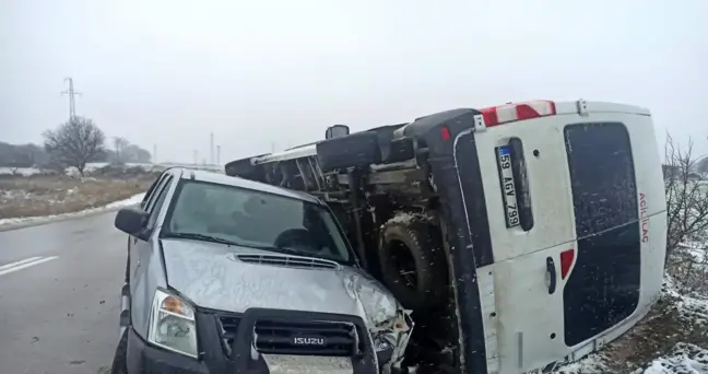 Edirne'deki Trafik Kazasında 1 Kişi Yaralandı