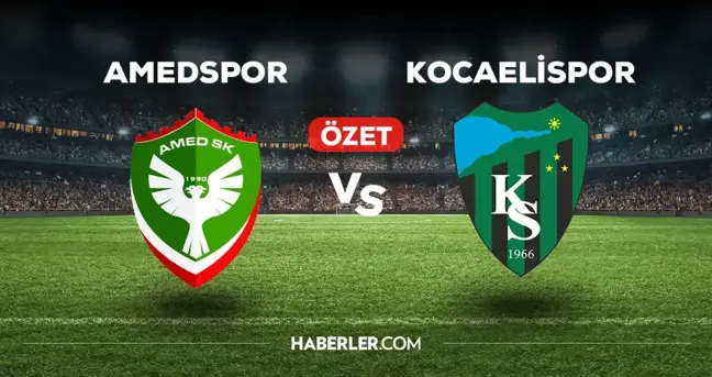 Amedspor Kocaelispor maç özeti ve golleri izle! (VİDEO) Amed Kocaelispor geniş özeti! Golleri kim attı, maç kaç kaç bitti?