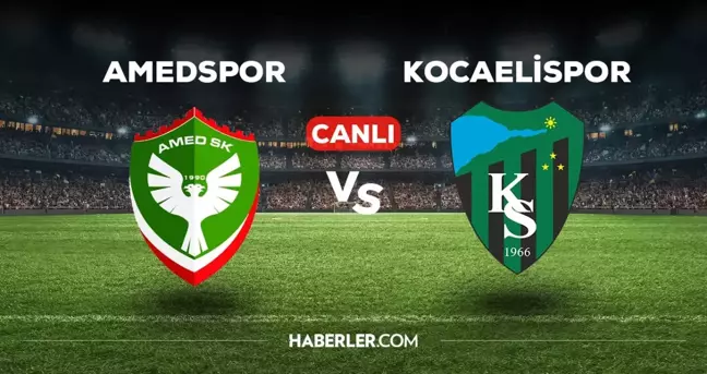 Amedspor Kocaelispor maçı CANLI izle! (ŞİFRESİZ) Amedspor maçı canlı yayın nerede ve nasıl izlenir?