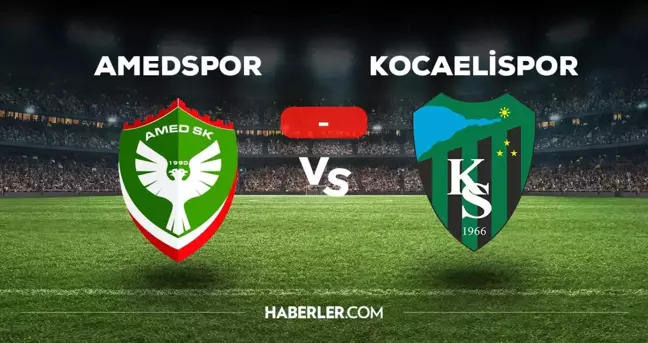 Amedspor Kocaelispor maçı kaç kaç, bitti mi? MAÇ SONUCU! Amed Kocaelispor golleri kim attı, canlı maç anlatımı!