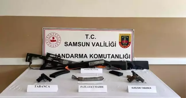 Samsun'da Jandarmadan Kaçak Silah ve Patlayıcı Operasyonu