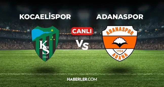 Kocaelispor Adanaspor CANLI izle! (ŞİFRESİZ) Kocaelispor Adanaspor maçı hangi kanalda, canlı yayın nerede ve nasıl izlenir?