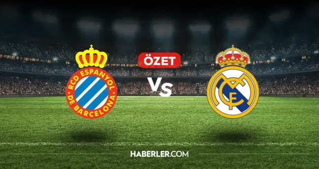 Espanyol Real Madrid maç özeti ve golleri izle! (VİDEO) Espanyol Real Madrid geniş özeti! Golleri kim attı, maç kaç kaç bitti?