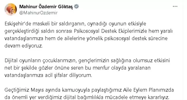 Eskişehir'de maskeli saldırıya psikososyal destek