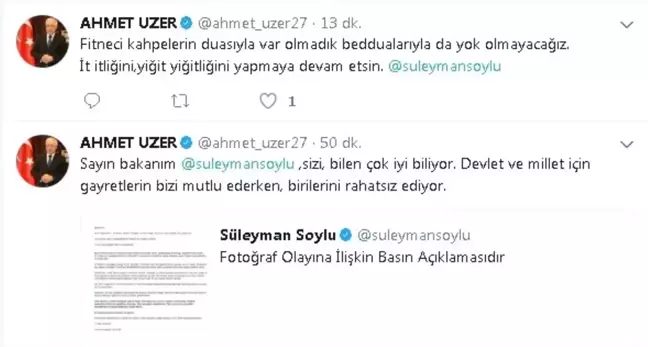 Milletvekili Uzer'den Bakan Soylu'ya Destek