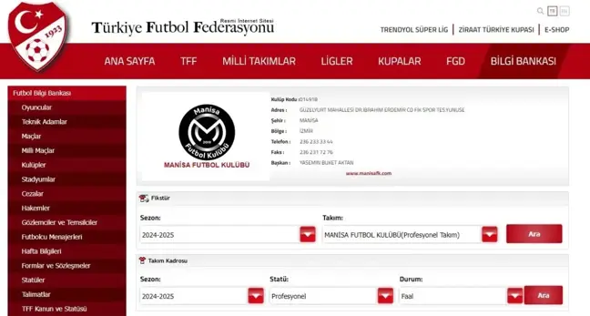 Manisa Futbol Kulübü'nde Başkanlık Değişikliği