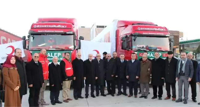 Samsun'dan Halep'e 5 Tır Yardım