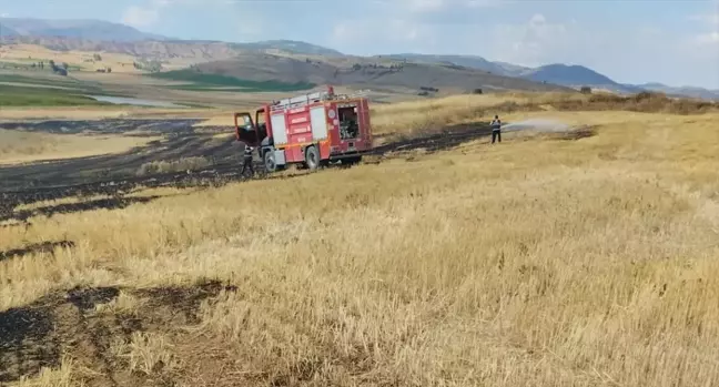 Tokat'ın Sulusaray ilçesinde anız yangını: 7 dönüm alan zarar gördü