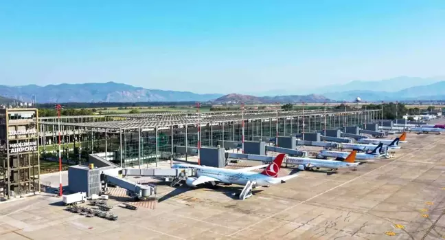 Dalaman Havalimanı'nda Ekim Ayı Yolcu ve Uçak Trafiği Açıklandı